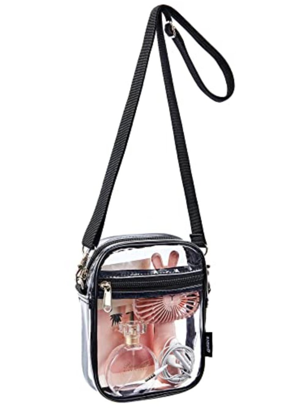 Clear Crossbody Bag Stadium Approved PVC Purse for Concerts Sports Events